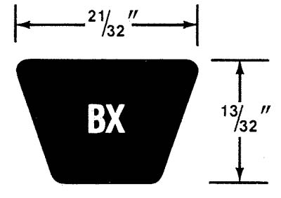 BX Belt Dimensions